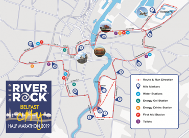 Routemap – 2019 Deep RiverRock Belfast City Half Marathon